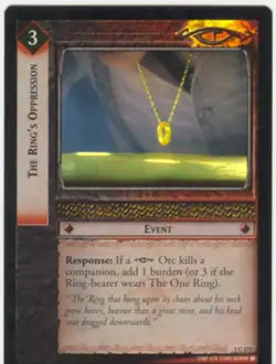 Lord Of The Rings CCG FotR Foil Card 1.C273 The Rings Oppression - Image 1