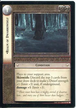Lord Of The Rings CCG Card MoM 2.R12 Realm Of Dwarrowdelf - Image 1