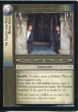 Lord Of The Rings CCG FotR Card 1.U316 A Talent For Not Being Seen - Image 1