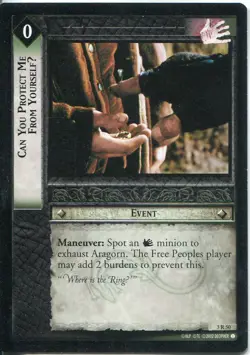 Lord Of The Rings CCG Card RotEL 3.R50 Can You Protect Me From Yourself - Image 1
