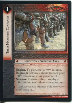 Lord Of The Rings CCG Card SoG 8.U107 Their Marching Companies - Image 1