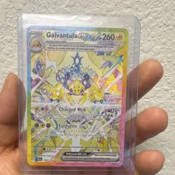 Galvantula ex Tera Secret Rare Holo Pokemon TCG Card 168/142 Lightning 2024 - Image 2