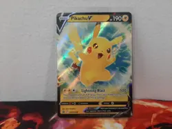 Pikachu V - SWSH198 - Black Star Promo Sword and Shield Pokemon Card NM/M ⚡⚡ - Image 1