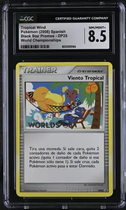 CGC 8.5 Tropical Wind 2008 Spanish World Championships Promo Pokemon Card #DP25 - Image 1