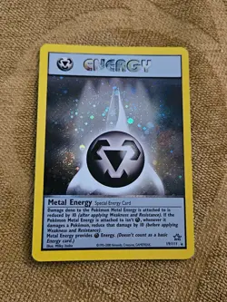 LP Pokemon METAL ENERGY Card NEO GENESIS Set 19/111 Holo Rare WOTC - Image 1