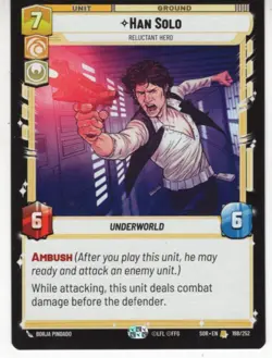 Star Wars Unlimited Card SOR198 - Han Solo - Image 1