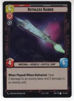 Star Wars Unlimited Foil Card SOR134 - Ruthless Raider - Image 1