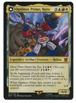 MTG Optimus Prime Hero Universe Beyond Brothers War Magic The Gathering TCG - Image 1