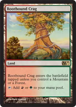 Moderatly Played, English - 1 x MTG Rootbound Crag Magic 2011 - Image 1