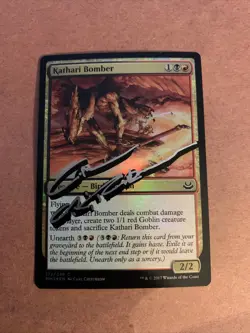 MTG Magic Kathari Bomber FOIL Signed Artist Proof x1 w/Sketch MM3 Carl Critchlow - Image 1