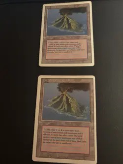MTG Volcanic Island 3ED Revised Light-Moderately Played Dual Land - Image 1