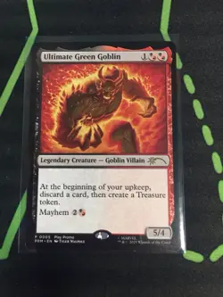 MTG Magic The Gathering Ultimate Green Goblin Rare Promo Spider-Man Rakdos - Image 1