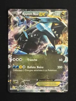 Carte Pokemon Kyurem Noir EX 95/135 NB Tempete Plasma Francaise - Image 2