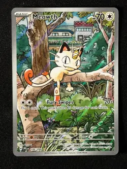 2025 Pokemon Phantasmal Flames Meowth Holo Secret Rare #106/94 - Image 1