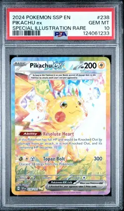 Pikachu ex 238/191 Sv08: Surging Sparks Holo PSA 10 Pokemon - Image 1