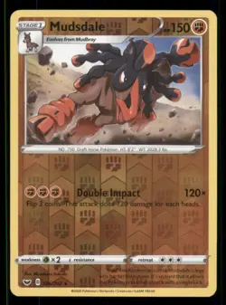 Mudsdale SWSH01: Sword & Shield Base Set #106/202 Rare Reverse Holo Pokemon LP - Image 1