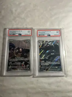 Houndour and Houndoom Lot PSA 9 Obsidian Flames Illustration Pokemon Shrouded - Image 1