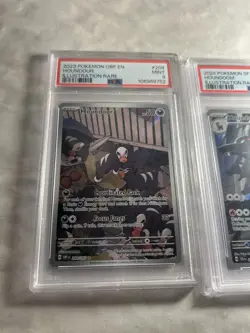 Houndour and Houndoom Lot PSA 9 Obsidian Flames Illustration Pokemon Shrouded - Image 2
