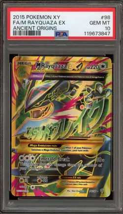 Pokemon M Rayquaza EX XY Ancient Origins Full Art #98 PSA 10 Gem Mint - Image 1
