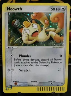 Pokemon Meowth Holo E-Reader 013 Black Star Promo Holo Vintage - Image 1