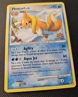Pokemon Countdown Calendar 2008 English Snowflake Stamped Floatzel 37/106 MP - Image 1
