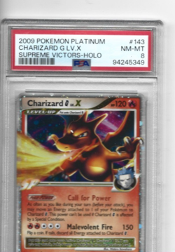 PSA 8 HOLO CHARIZARD G LV.X - SUPREME VICTORS #143 2009 POKEMON PLATINUM - Image 1