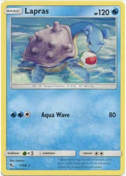 Pokemon - Lapras - 17/68 - Rare - Hidden Fates - NM/M - NEW - Image 1