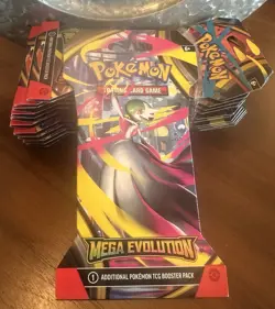 10 Pokemon TCG Mega Evolution Sleeved Blister Pack Sealed New Booster Pack - Image 1