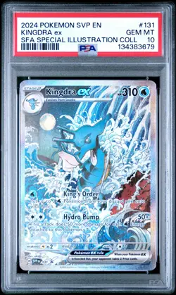 2024 POKEMON SVP EN-SV BLACK STAR PROMO #131 KINGDRA EX PSA 10 - Image 1