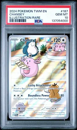 Pokemon Twilight Masquerade Chansey 187/167 Illustration Rare PSA 10 - Image 1