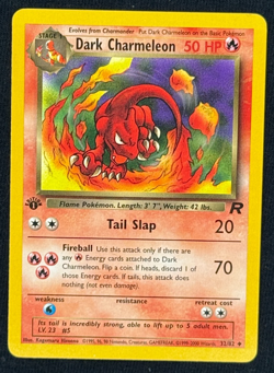 DARK CHARMELEON **1st Edition** (NM) - Team Rocket 32/82 - Pokemon TCG - Image 1