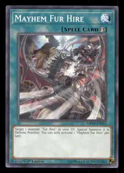 Yugioh Mayhem Fur Hire #MP19-EN255 2019 Gold Sarcophagus Tin Mega Pack LP - Image 1