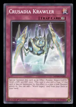 Yugioh Crusadia Krawler #MP19-EN209 2019 Gold Sarcophagus Tin Mega Pack LP - Image 1