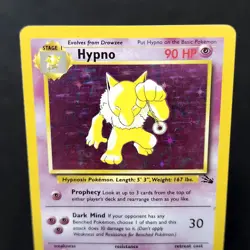 Hypno 8/62 Fossil Holo Rare Pokemon Card WOTC 1999 Vintage TCG Lightly Played - Image 3
