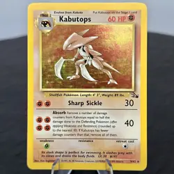 Kabutops 9/62 Fossil Holo Rare Pokemon Card 1999 WOTC Unlimited Vintage TCG⭐ - Image 1