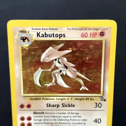 Kabutops 9/62 Fossil Holo Rare Pokemon Card 1999 WOTC Unlimited Vintage TCG⭐ - Image 3