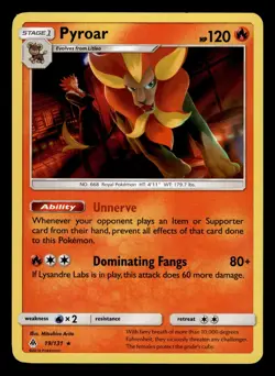 Pokemon Pyroar 19/131 Holo Rare Forbidden Light Card - Image 1