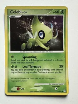 Celebi Reverse Holo Rare Pokemon Card 7/123 Mysterious Treasures 2007 TCG - Image 1