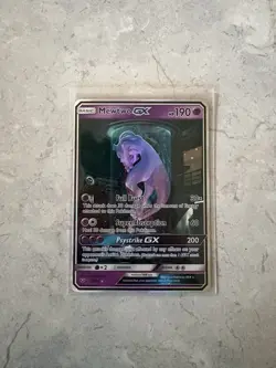 Pokemon TCG Mewtwo GX Shining Legends Holo Card 78/73 Secret Rare - Image 1