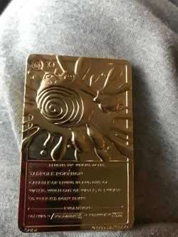 Pokemon Nintendo 1999 24kGold Plated Metal #61 Poliwhirl Trading Card Only - Image 2
