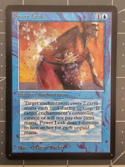 MTG ⭐ Beta Edition ⭐ Power Leak ⭐ Vintage Legacy ⭐ NM - Image 1