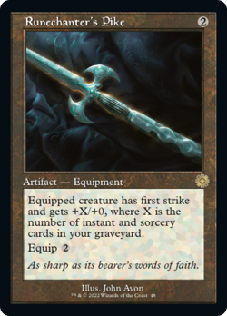 x1 Runechanter's Pike BRO RETRO BRR MTG 48/126 RARE M/NM 1x - Image 1