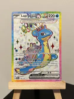 Lapras EX 158/142 Stellar Crown Ultra Rare Full Art Pokemon - Image 1