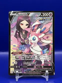 Pokemon TCG Sylveon V TG14/TG30 NM SWSH Brilliant Stars Trainer Gallery Holo - Image 1