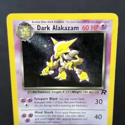 Dark Alakazam 1/82 Holo Rare+Team Rocket+WotC+Pokemon+Unlimited+HP+Vintage - Image 3