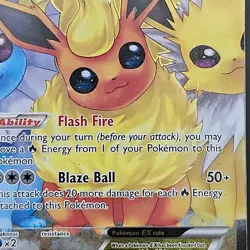 Flareon EX RC28/RC32 Generations Radiant Coll Pokemon Full Art Holo - Image 2