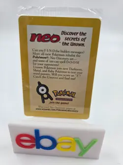 2001 SEALED Entei 34 Black Star Movie Promo Reverse Holo Neo Pokemon NM - Image 1