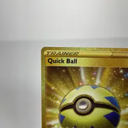Pokemon Sword & Shield Base Set Quick Ball 216/202 Gold Secret Rare - Image 3