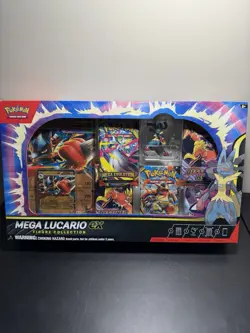 NEW - Pokemon: TCG Mega Lucario Ex Premium Figure Collection Box FACTORY SEALED - Image 1