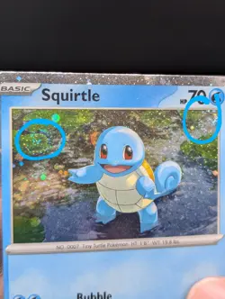 Squirtle SVP 048 Holo Black Star Promo Double Swirl Pokemon 151 NM-M - Image 2